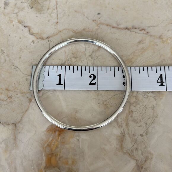 Michael Hill Solid Round 925 Sterling Silver Heavy Bangle Bracelet 28.28 grams - Picture 7 of 8